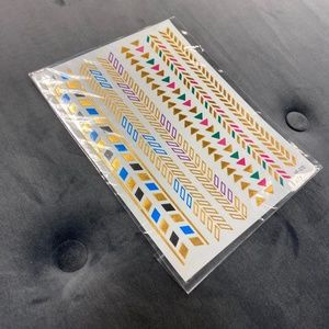 Geometric Metallic Temporary Tattoo Sheet